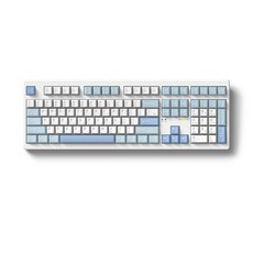에프엘이스포츠 블루투스 유무선 풀배열 기계식 키보드, 스노우 블루, NX108, 저소음 파도축