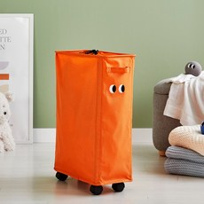 Modern House i-POP 附輪方便移動洗衣籃 42L, 橘色