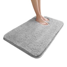 麥可萊夫 可水洗防滑浴室廁所地墊, 灰色