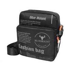 BLUEMOUNT 男女通用休閒日常防水斜背包 CPZ1-100YJ, 黑色