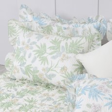 지베딩 트로피컬 햄프시어서커 여름 베개커버 + 솜, 올리브그린