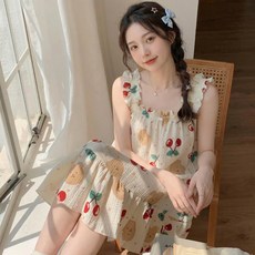 2Estar 女性Cherish無袖傘狀睡衣連身裙