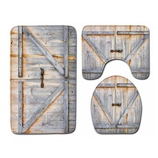 빈티지 나무판자 욕실매트 3종 세트 50 x 80 cm, TYPE11, 1세트
