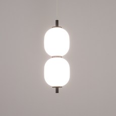 Wonha P D滾珠2燈LED餐桌燈吊燈 20W, 黑+白