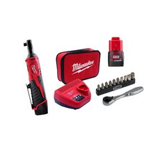밀워키 토네 12V / 1.5Ah 임팩트 라쳇 콤보 세트 M12IR + BR10S 110, 1세트