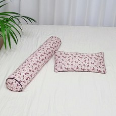 아띠블랑 유아용 베개 + 바디필로우 세트, 큐티플라워