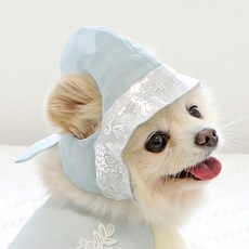 ITS DOG 狗狗Seon銀箔福巾, 藍色, 1個