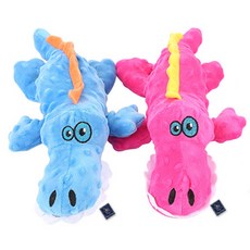 DING DONG PET 寵物狗鱷魚娃娃2件組, 藍色 + 粉紅色, 1套