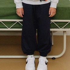OWLEYBARN 兒童簡約寬版束口褲