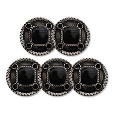 Viar 鈕扣 18mm, 黑鎳, 5個