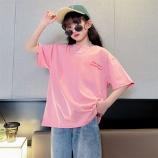 Starbean 女童寬鬆版草莓短袖T恤