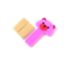 가팡 변기커버 손잡이 핑크곰 핑크 03번 TOYA008, 1개