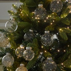 HOUSENSE 聖誕節裝飾品 樹裝飾球, 12個, 透明, 8cm