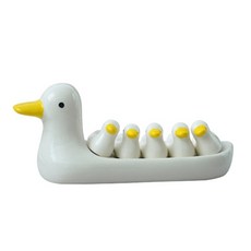 全部幸福鴨勺架母鴨+小鴨5p套組, 白色的, 1套