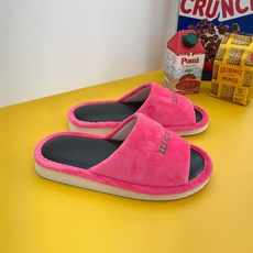 LABELLCO 女款merci刺繡室內拖鞋, bb粉色, 1個