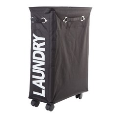 Raon To You窄型移動式洗衣籃, 1個, 01黑色