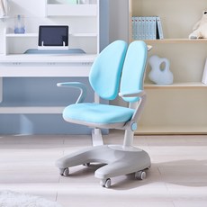 리바트 아동용 프라임 높이조절 스마트 의자 방문설치, 블루