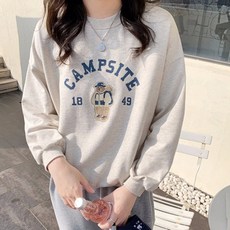 PEONIST 露營熊長袖休閒大學T