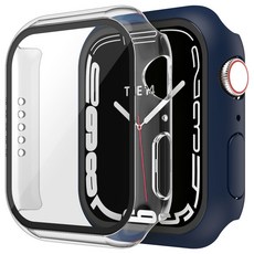 MOLAN CANO 全覆蓋保護殼 45mm 2入, 透明 + 海軍藍