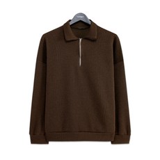 탑보이 남성용 캐주얼 골지 오버핏 카라넥 니트 LW094