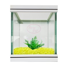 로라펫 15큐브 어항 형광스톤세트, 형광 노랑, 1개