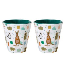 rice 幼兒印花水杯 S號, 2入, Party Animal Green