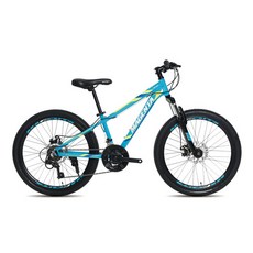 뮤트 마젠타 24D 아동용 자전거, 피코크 블루 + 네온그린, 159cm, 1개