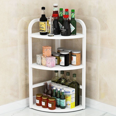 디엔오 모서리 코너 틈새 주방 책상 다용도 선반, 화이트, 2단