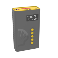 SHELL殼牌 4合1 汽車啟動 + 打氣 + 行動電源 + LED燈(專用EVA旅行防水盒)ce, SL-AC001JP, 灰色