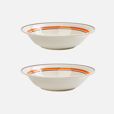 Daily圓形餐碗 2號, 橘色, 2個