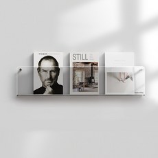 Market Plan 壓克力透明壁掛式書架置物架層架, 透明, 1層