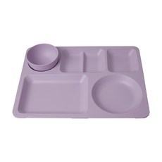素色餐盤餐具組, 紫色, 餐盤+小碗