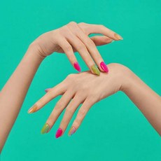 힙칙 네일드 잇 세미 큐어 젤 네일 스트립, 판타스틱 프리즘, 1개