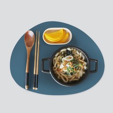 ade.l 迷你矽膠餐墊 鵝卵石, 土耳其藍, 350 x 270mm