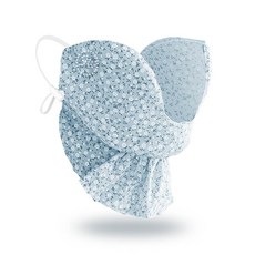 GOWOON GOLF 春日花卉高爾夫口罩, 藍色, 1個