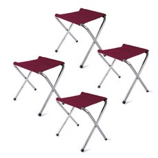 Market Plan 折疊式現代迷你椅, 4個, 紅色