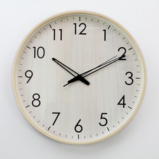 MJK 410 原木室內裝飾大型掛鐘, 自然色