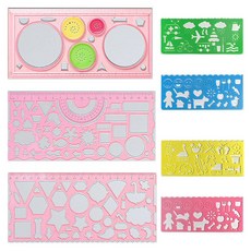 Baco Gel形狀圖形器 7種組, 粉色, 1組