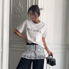 NANING9 女款Recold印花短袖T恤