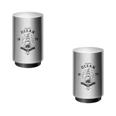Booth Market 鋼製設計按壓式開瓶器, 綿羊銀色, 2個