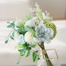 Haru Gonggan 粉彩混搭人造迷你花束, 藍色