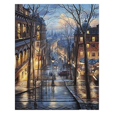 Pintoo Montmartre 雨後街塑料迷你拼圖 PO2000-H2058, 混色, 2000件