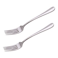 TABLE Art. 韓國製 Art 304不鏽鋼餐叉, 2個, 銀色