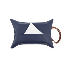 JCP 拉鍊款皮革面紙盒, 海軍藍, 1個