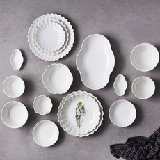 Syracuse CHINA Nature Freeze 雙人餐具組 16件組, 1套, 白色, 餐具 16件組