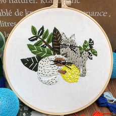 自然植物動物朋友們迷你刺繡DIY, 2個, 5