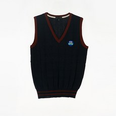 校服Mall酒紅色系四角圖案校服背心