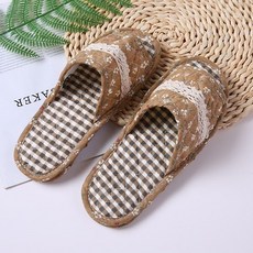 BOFO 이중바닥 더블쿠션 퀼트 실내화, 20 커피 안개꽃, 1개