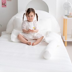 아리베베 알래스카 냉감 듀라론 줄누빔 쿨패드, 화이트, 쿨매트