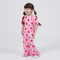 KIDSCOMO 女童奶昔短袖上下裝套組